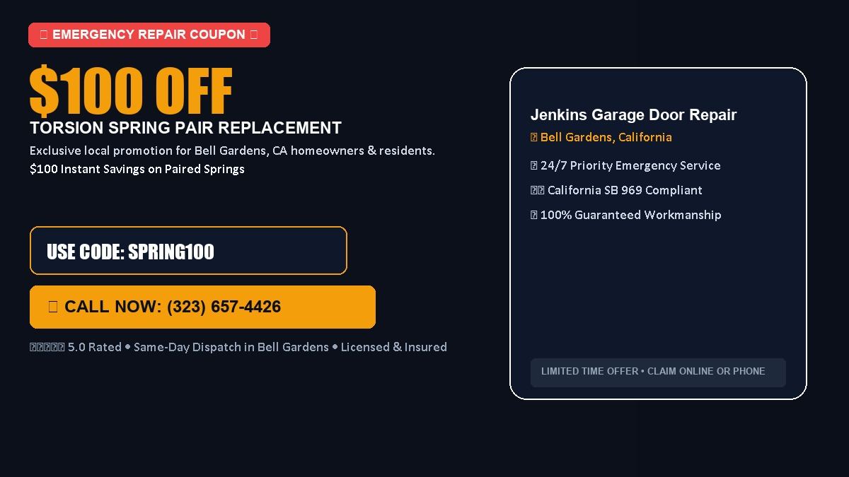 Jenkins Garage Door Repair $100 OFF Dual Torsion Spring Replacement